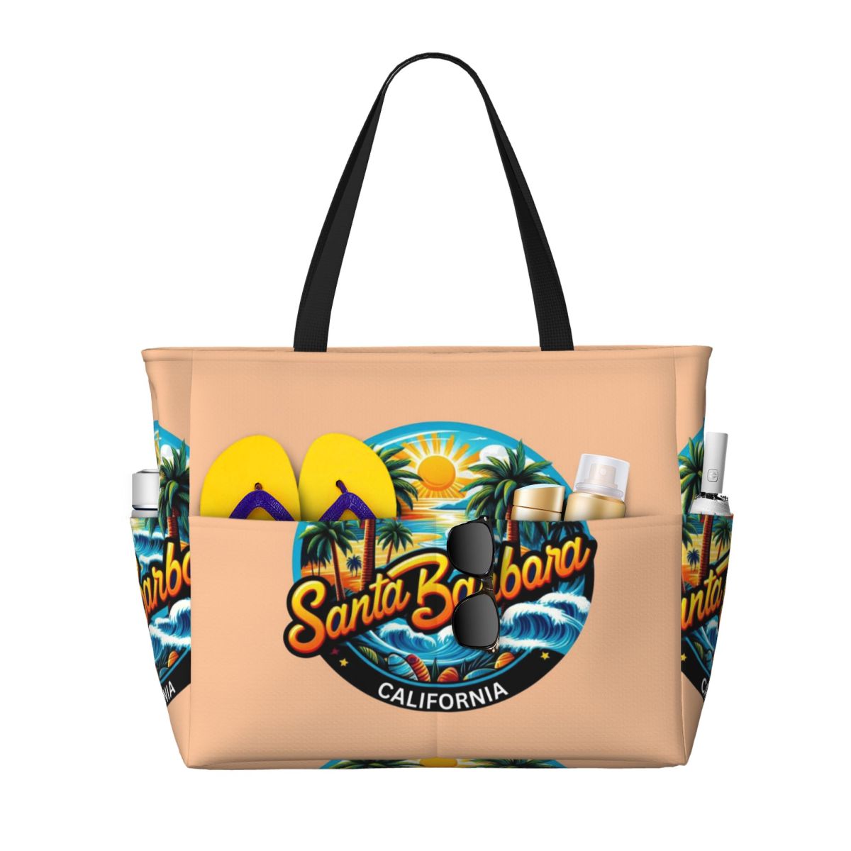 Yoga Fitness California - Santa Barbara, California USA Beach Tote