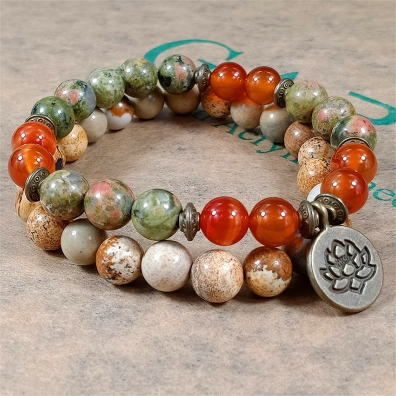 J-Yoga Fitness - Charm Stone Wrist Mala Healing Crystal