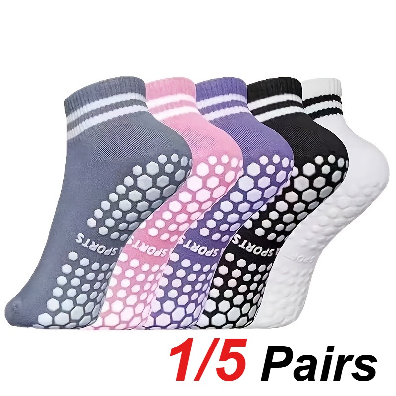 Yoga Of Fitness - 1/5 Pair Women's Silicone Anti Slip