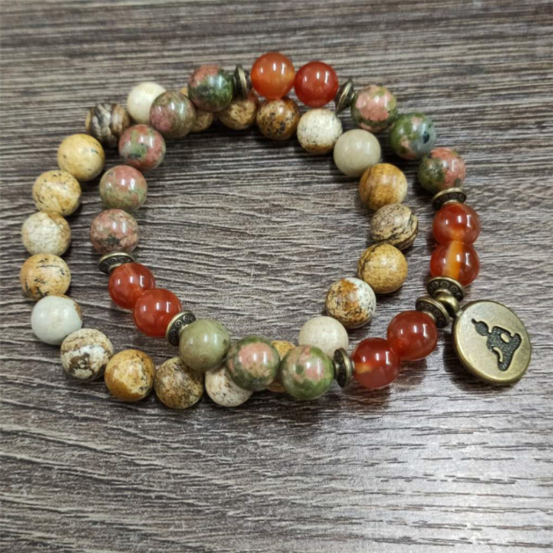 Charm Stone Wrist Mala Healing - J-Yoga Fitness ulasan dan harga