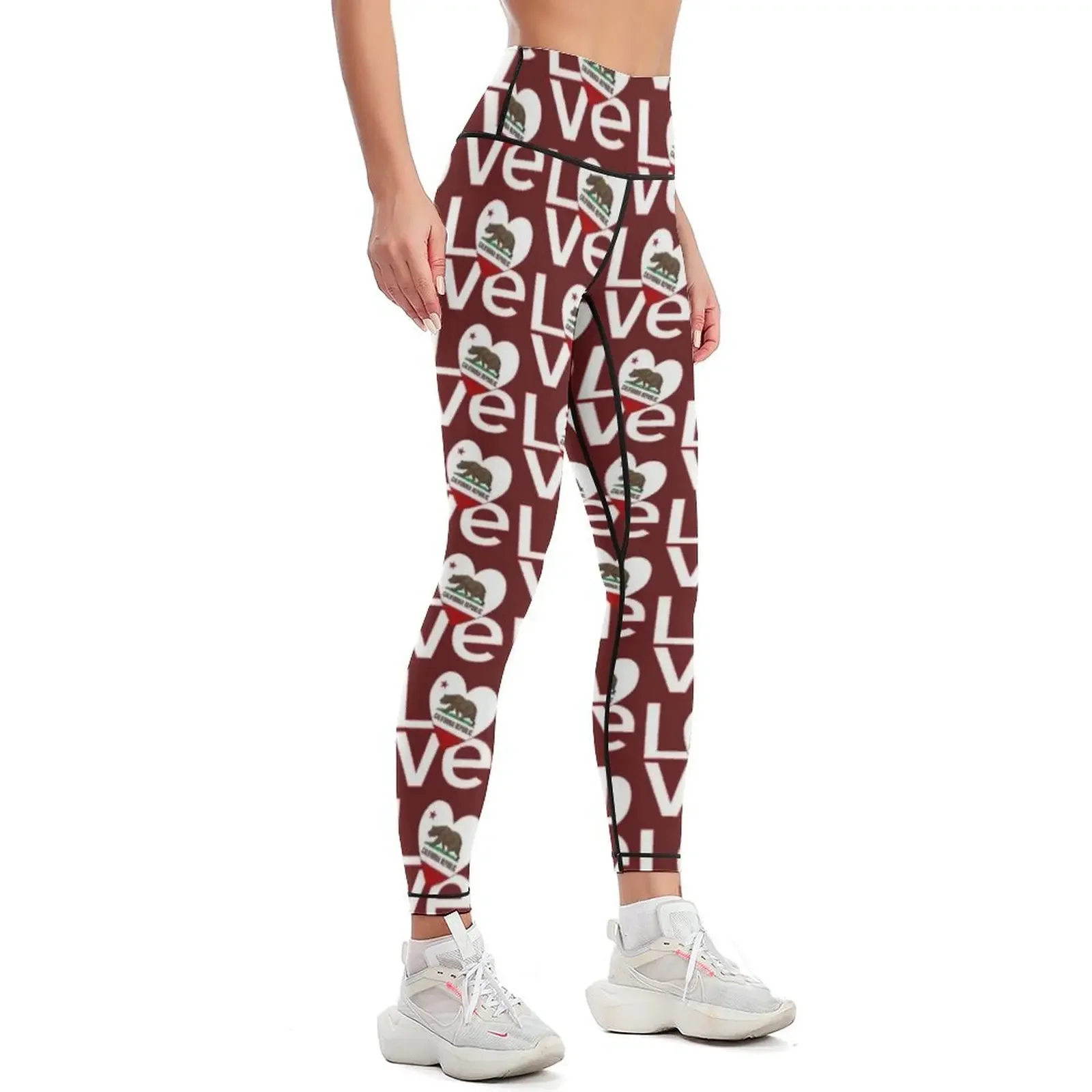 Red and White California LOVE  - Yoga Fitness California ulasan dan harga