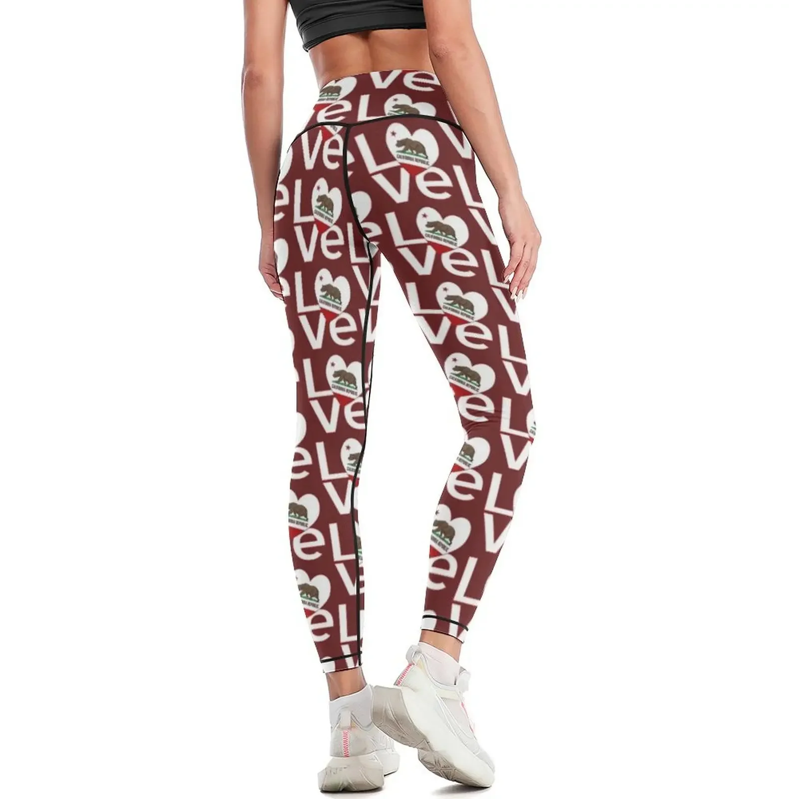 Red and White California LOVE  - Yoga Fitness California ulasan dan harga