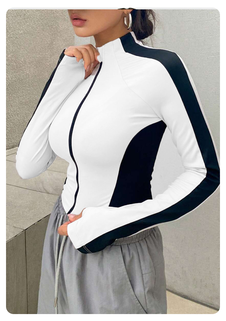 Yoga Clothes Stand Up Collar J - Yoga Of Fitness ulasan dan harga