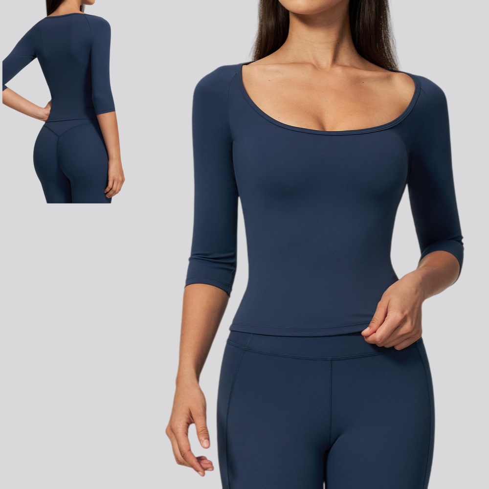 3/4 Sleeve Crop Yoga Top for W - J-Yoga Fitness ulasan dan harga