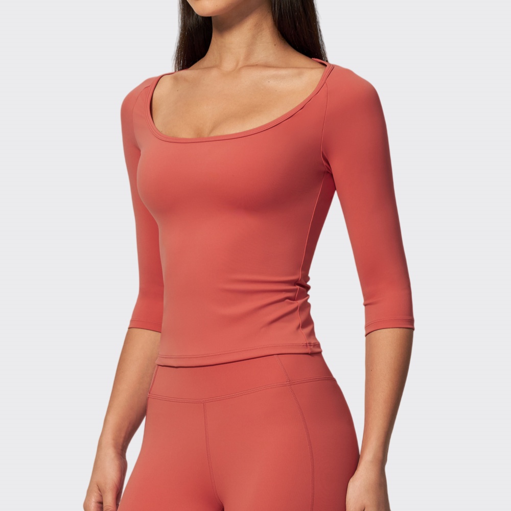 3/4 Sleeve Crop Yoga Top for W - J-Yoga Fitness ulasan dan harga