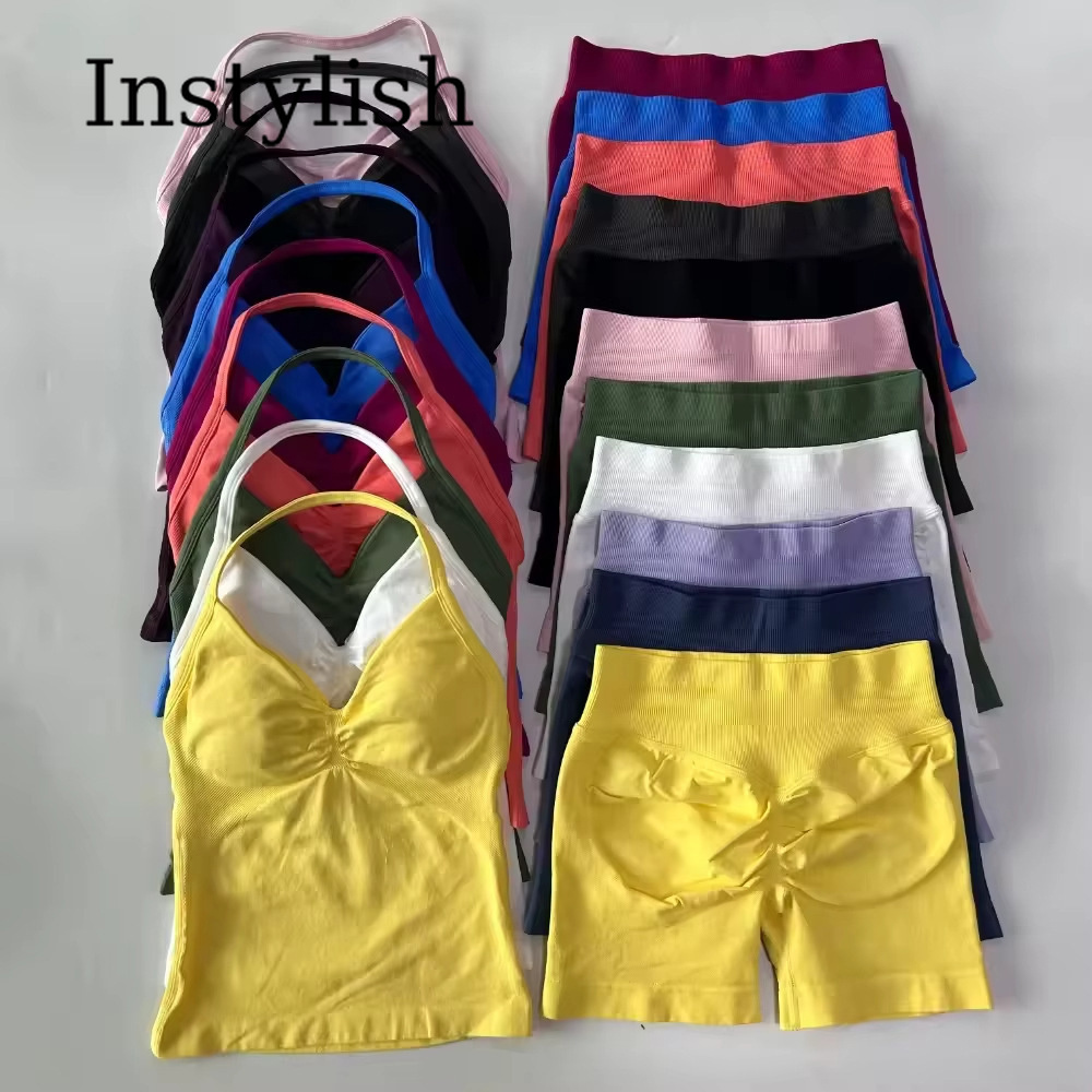 Women Seamless Yoga 2 Piece Se - Yoga Of Fitness ulasan dan harga